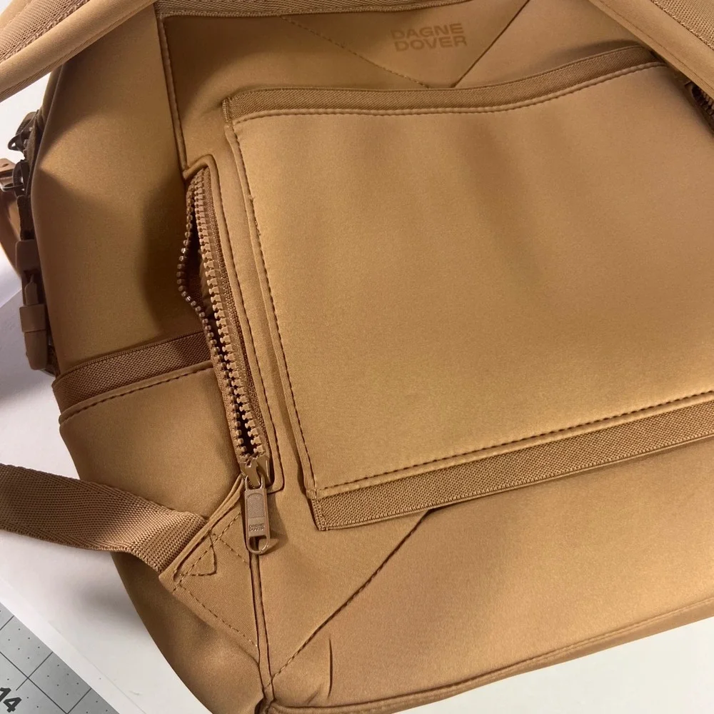 Dagne Dover Indi Neoprene Diaper Bag Backpack Camel Laptop Travel Bag Dust Bag